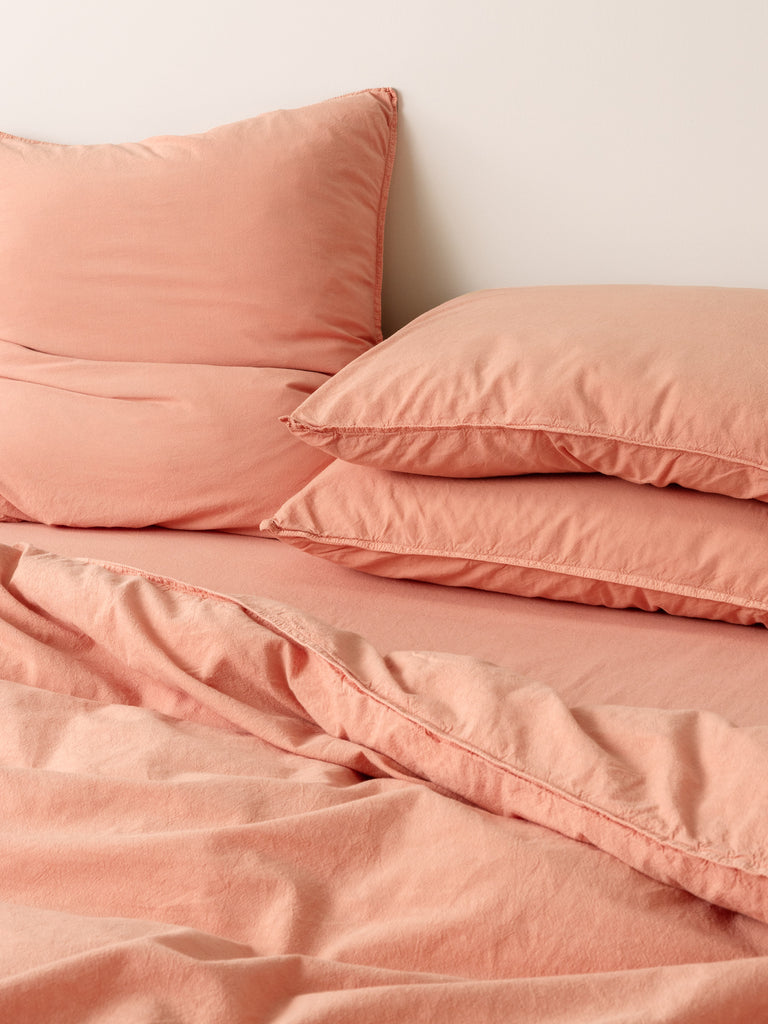 Euro-Detail-Pink-Clay-Quilt-Cover-Set-Remy-Vintage-Washed-Cotton-KUUSI